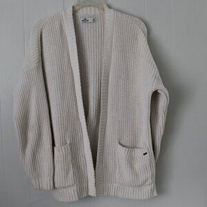 Hollister Cardigan Knit Open Front Sweater M
